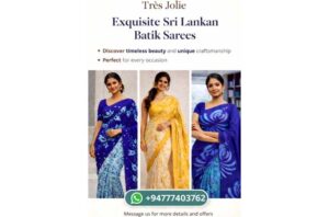 Très Jolie Handmade Sri Lankan Batik Cotton Sarees – Colour Your Life!